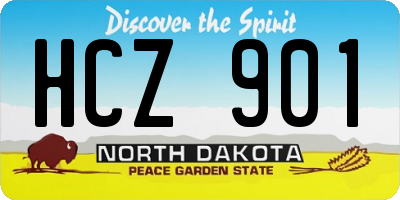 ND license plate HCZ901
