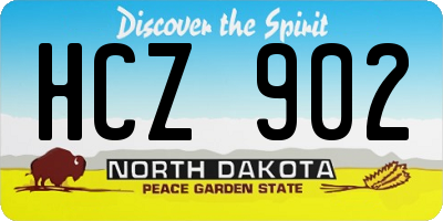 ND license plate HCZ902