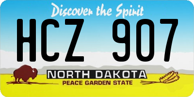 ND license plate HCZ907