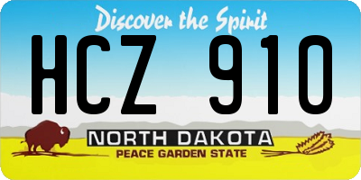 ND license plate HCZ910