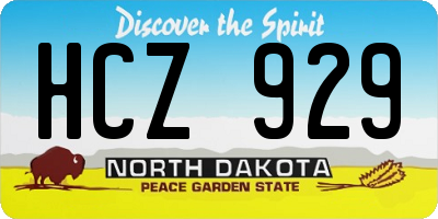 ND license plate HCZ929
