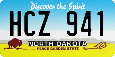 ND license plate HCZ941