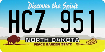 ND license plate HCZ951