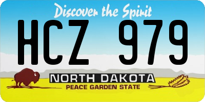 ND license plate HCZ979