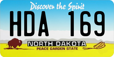 ND license plate HDA169