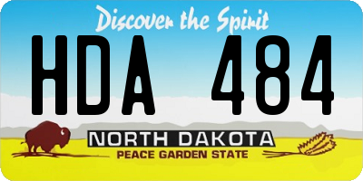 ND license plate HDA484