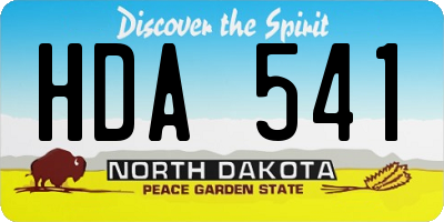 ND license plate HDA541
