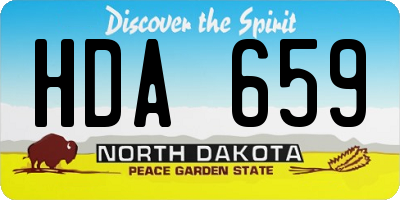 ND license plate HDA659