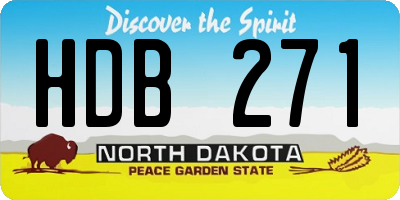 ND license plate HDB271