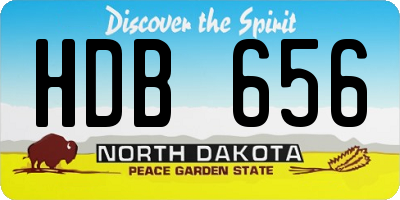 ND license plate HDB656