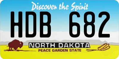 ND license plate HDB682