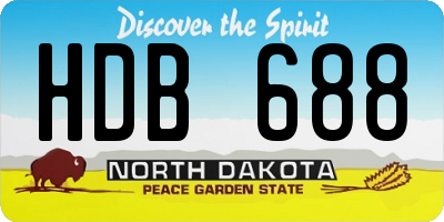 ND license plate HDB688