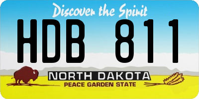 ND license plate HDB811