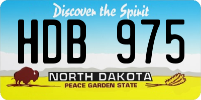 ND license plate HDB975