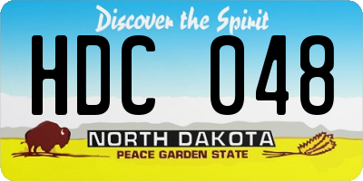 ND license plate HDC048