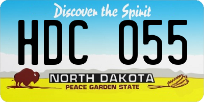 ND license plate HDC055