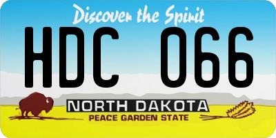 ND license plate HDC066