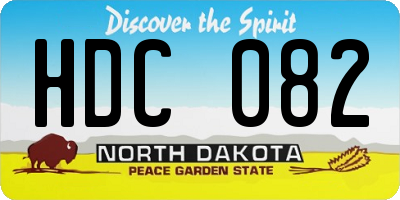 ND license plate HDC082