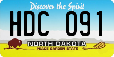 ND license plate HDC091