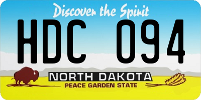 ND license plate HDC094