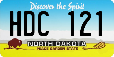 ND license plate HDC121