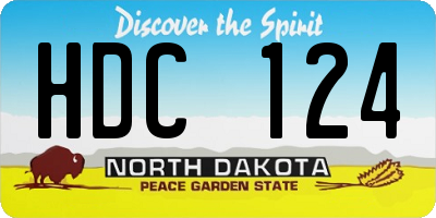 ND license plate HDC124