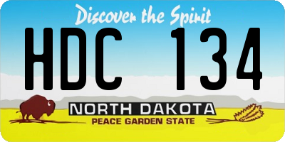 ND license plate HDC134