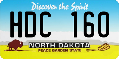 ND license plate HDC160