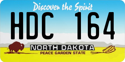 ND license plate HDC164