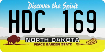ND license plate HDC169