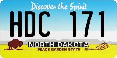 ND license plate HDC171