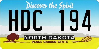 ND license plate HDC194