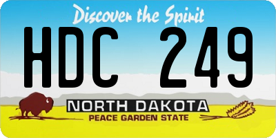 ND license plate HDC249