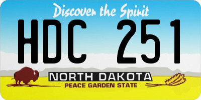 ND license plate HDC251