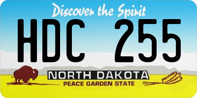 ND license plate HDC255