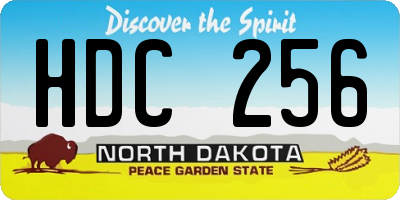 ND license plate HDC256