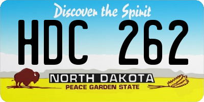 ND license plate HDC262