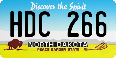 ND license plate HDC266