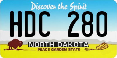ND license plate HDC280