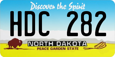 ND license plate HDC282