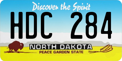 ND license plate HDC284