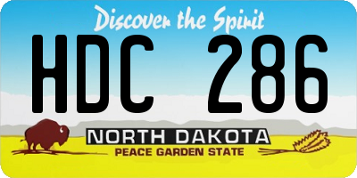 ND license plate HDC286