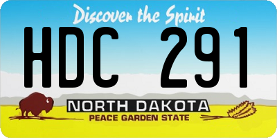ND license plate HDC291