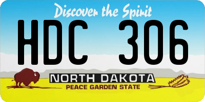 ND license plate HDC306