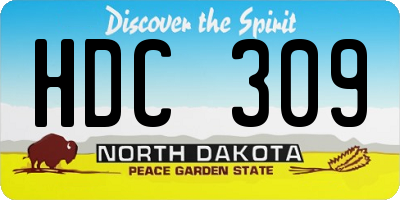 ND license plate HDC309