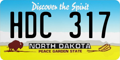 ND license plate HDC317