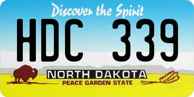 ND license plate HDC339