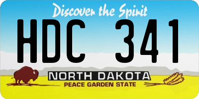 ND license plate HDC341