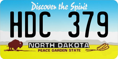 ND license plate HDC379
