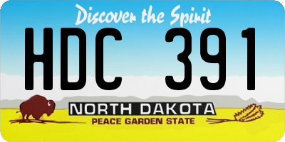 ND license plate HDC391